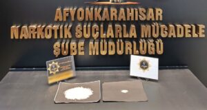 Afyonkarahisar İl Emniyet Müdürlüğü ekiplerince Döğer beldesinde gerçekleştirilen uygulama sırasında