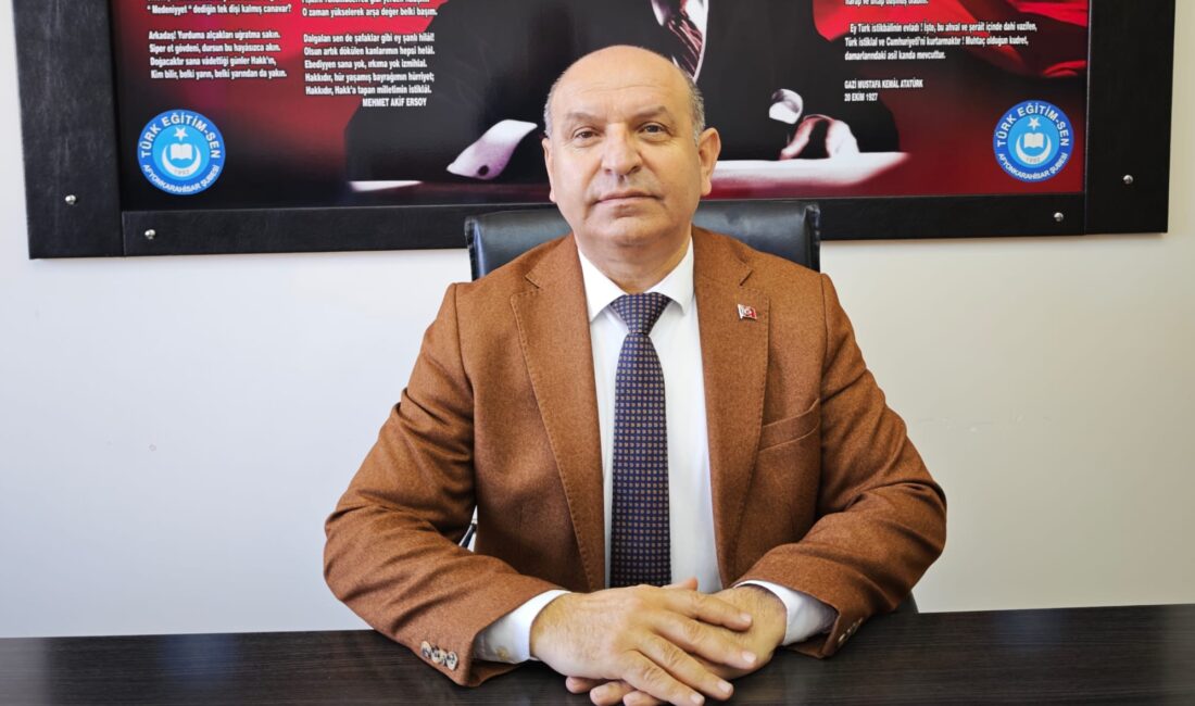 Türk Eğitim-Sen Afyonkarahisar Şube Başkanı Muhtar Demirci, okullarda Ramazan ayının