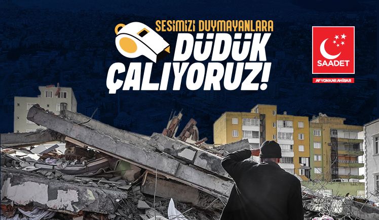 Saadet Partisi Afyonkarahisar il başkanlığı, 6 Şubat depremlerinin 3’üncü yıldönümünde