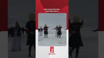 Kars’ta dondurucu soğuklara rağmen Çıldır Gölü, renkli ve heyecan dolu