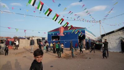 Gazze Şeridi'nin güneyindeki Han Yunus kentinde bulunan Necat Mülteci Kampı