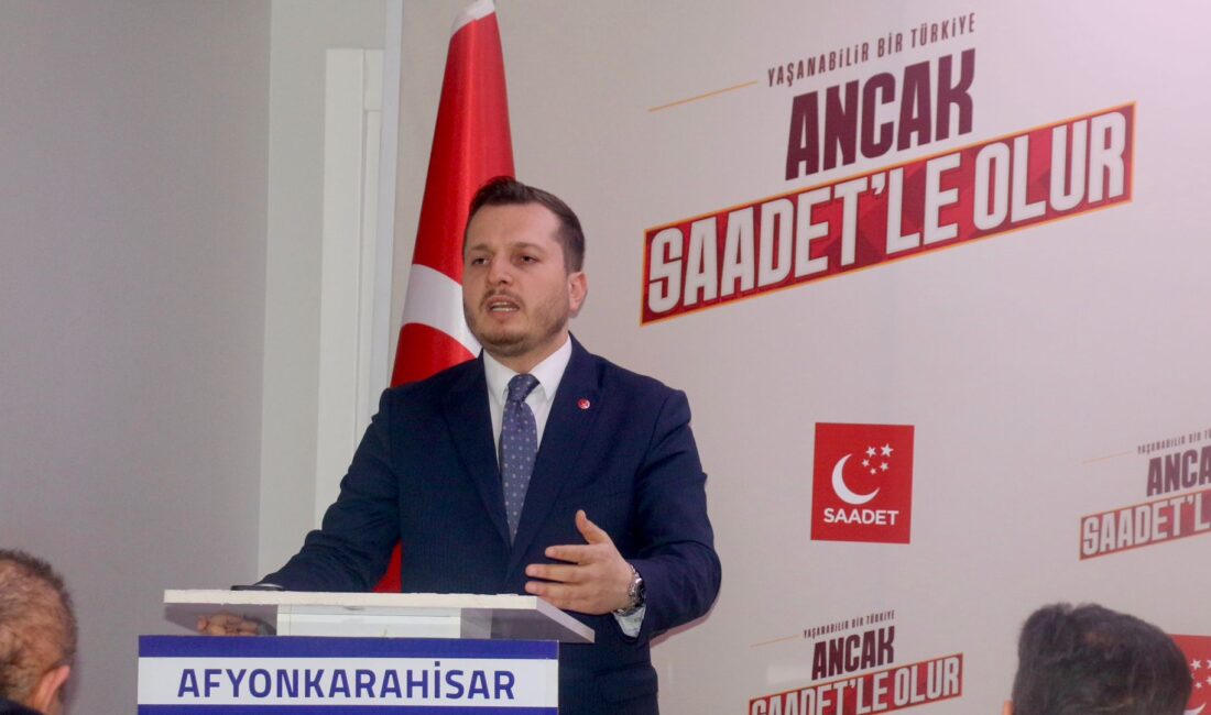 Ocak ayı İl Divan Toplantısı’nda konuşan Saadet Partisi Afyonkarahisar İl