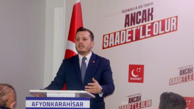 Ocak ayı İl Divan Toplantısı’nda konuşan Saadet Partisi Afyonkarahisar İl