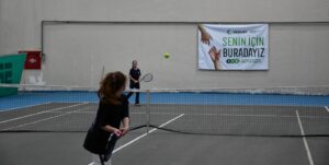 Okul Sporları faaliyet programı kapsamında Kocatepe Spor Kompleksi Tenis Kortlarında