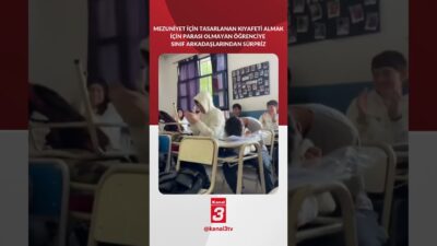 Mezuniyet için tasarlanan kıyafeti alacak parası olmayan öğrenciye sınıf arkadaşlarından