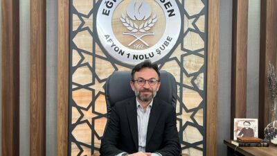 Eğitim-Bir-Sen Afyonkarahisar 1 Nolu Şube Başkanı Mustafa Arslan, sendikanın kuruluşunun