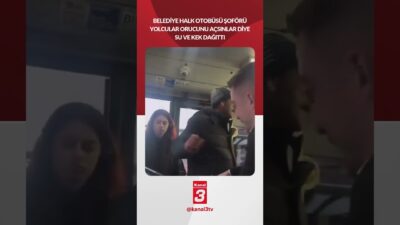 Belediye halk otobüsü şoförü yolcular orucunu açsınlar diye su ve