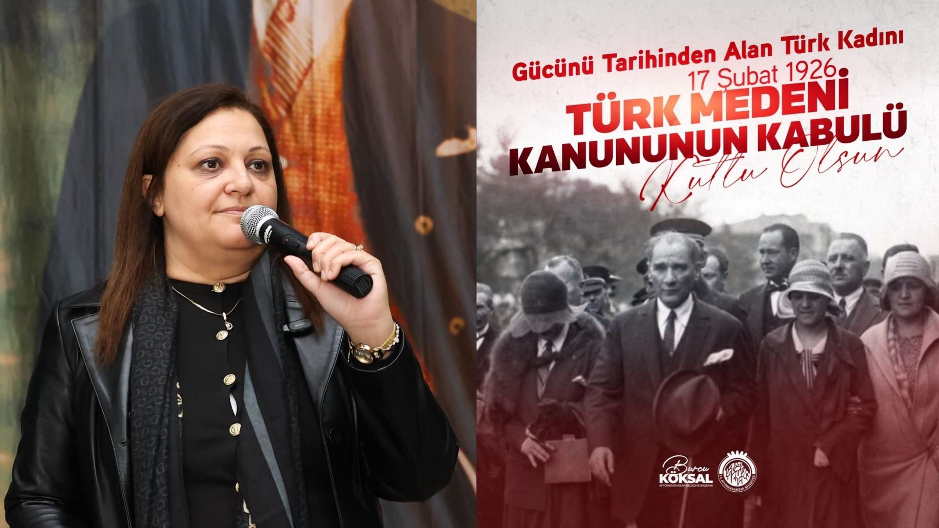 Afyonkarahisar Belediye Başkanı Burcu Köksal, Türk Medeni Kanunu’nun kabulünün yıl