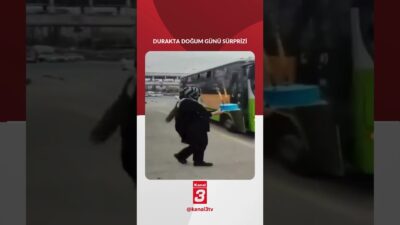Özel halk otobüsü şöförü olan babasına sürpriz yapmak isteyen çocuk