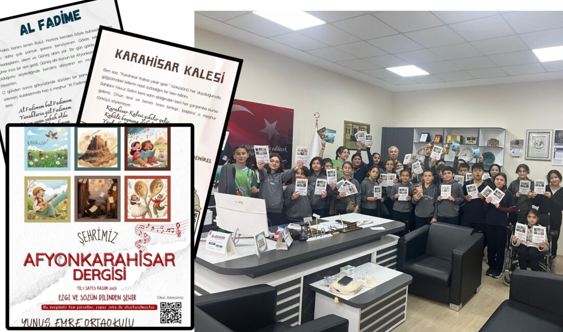 Yunus Emre Ortaokulu öğrencileri, yapay zekâ destekli bir projeyle kentin