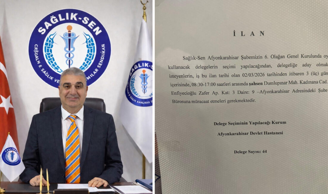 Sağlık-Sen Afyonkarahisar Şube Başkan Adayı Kemal Özkara, sendikanın delege seçim