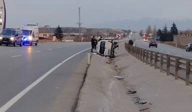 Afyonkarahisar il merkezine bağlı Sülümenli beldesi yakınlarında meydana gelen trafik