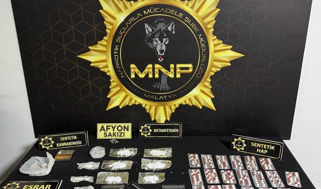 Malatya'da narkotik polisinin zehir tacirlerine yönelik yürüttüğü titiz çalışma sonuç