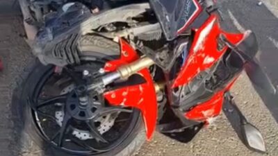 Şanlıurfa’nın Siverek ilçesinde otomobil ile motosikletin çarpışması sonucu meydana gelen