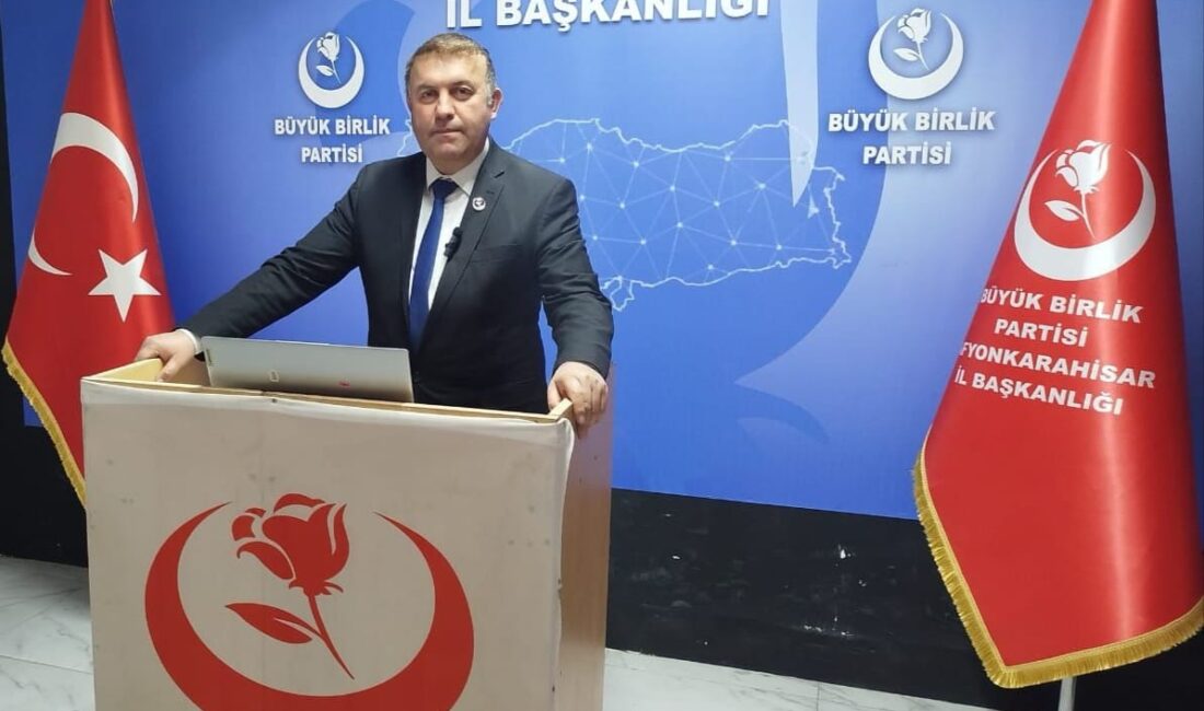 Büyük Birlik Partisi Afyonkarahisar İl Başkanı Süleyman Çağlar emeklilerin bayram