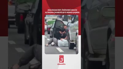 Aracından inip, önündeki aracın altından çıkardığı şeye herkes şaşırdı! 📶https://kanal3.com.tr/