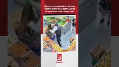 Sürekli aynı markete gelen yaşlı kadının durumunu bilen market çalışanı