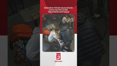 Boğazına yiyecek kaçan 1 buçuk yaşındaki bebek, işletme sahibinin Heimlich