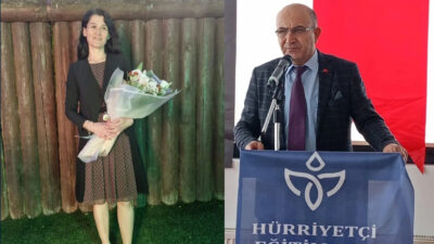 Hürriyetçi Eğitim Sen İl Başkanı Nizamettin Şenol, öğretmen Fatma Nur
