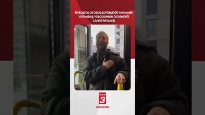 İsviçre’de otobüs şoförlüğü yapan bir vatandaş, yolcusunun öğrendiği ilahiyi paylaştı!