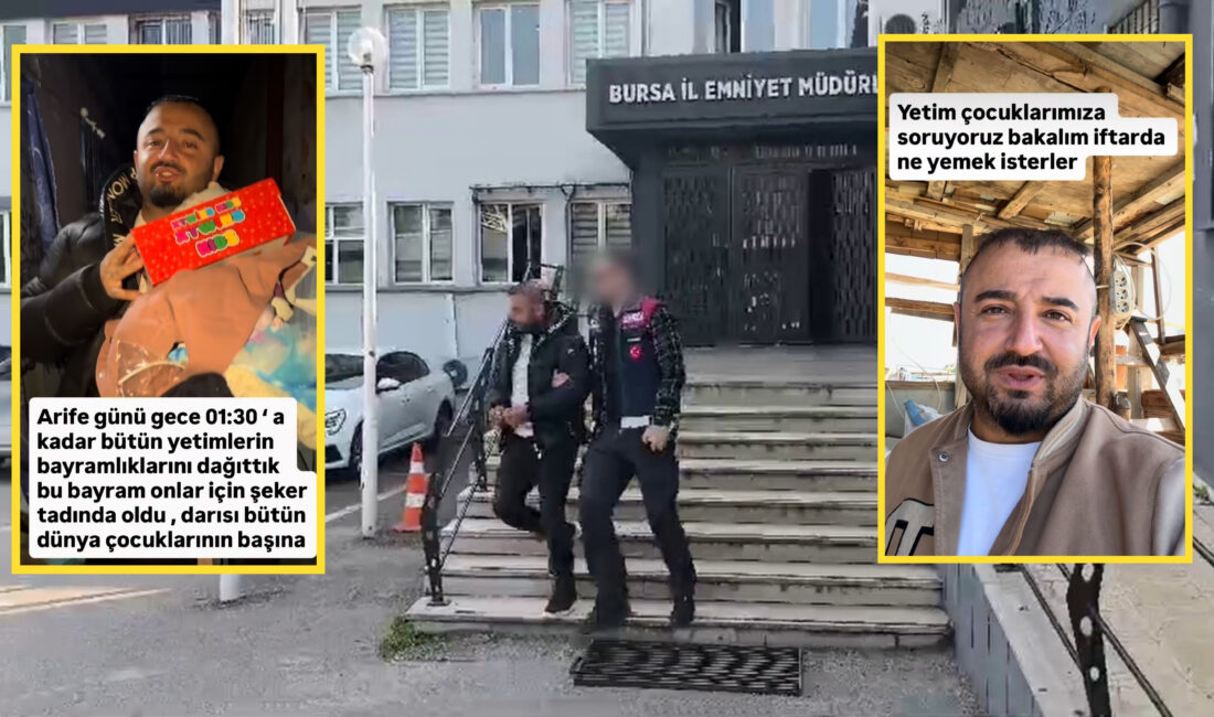 Bursa Cumhuriyet Başsavcılığı koordinesinde yürütülen operasyonla, sosyal medya üzerinden "yardım"