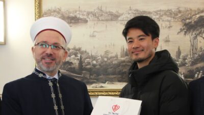 Japonya’dan bisikletiyle dünya turuna çıkan Naoki Yabiki, yolculuğunun Gaziantep durağında