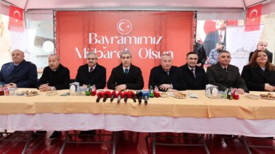 Afyonkarahisar'da Ramazan Bayramı dolayısıyla düzenlenen resmi bayramlaşma töreni, Taş Medrese’nin