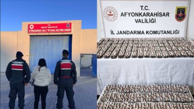 Afyonkarahisar İl Jandarma Komutanlığı ekiplerince Afyonkarahisar-Uşak karayolunda gerçekleştirilen denetimlerde bir