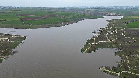 Tekirdağ'da geçen yıl kuraklık nedeniyle kritik seviyeye gerileyen Türkmenli Göleti,