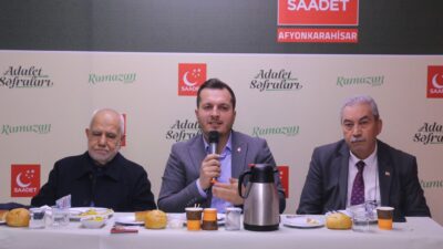 Saadet Partisi Afyonkarahisar İl Başkanı Beytullah Karataş, emekli buluşmasında iktidara