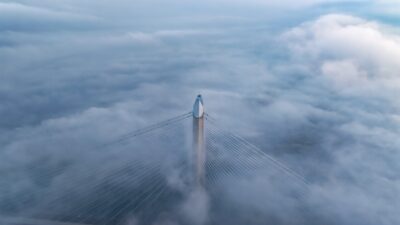 İstanbul'un simge yapılarından Yavuz Sultan Selim Köprüsü, gün doğumu ve