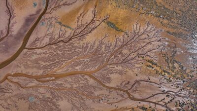 Kayseri'nin Sarıoğlan ilçesi sınırlarındaki Tuzla Palas Gölü'nü besleyen suların oluşturduğu