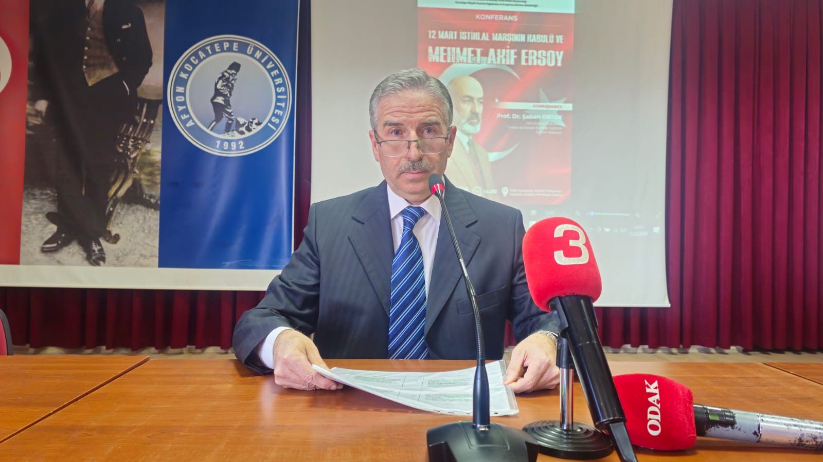 Afyon Kocatepe Üniversitesi bünyesinde düzenlenen “12 Mart İstiklal Marşı’nın Kabulü