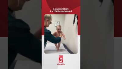 3 aylık bebeğin ilk yürüme denemesi 📶https://kanal3.com.tr/ Sosyal Medya Hesaplarımızı