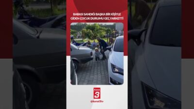 Küçük çocuk babası sandığı başka birinin elini tutup giderken durumu