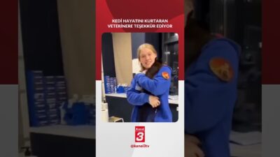 Kedi, hayatını kurtaran veterinere teşekkür ediyor! 📶https://kanal3.com.tr/ Sosyal Medya Hesaplarımızı