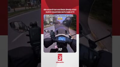 Bir kadın iftar vaktinde sipariş verdi; kurye yoldayken notu fark