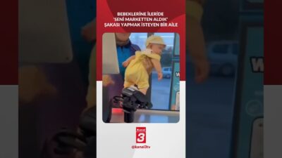 Bebeklerine ileride ‘seni marketten aldık’ şakası yapmak isteyen bir aile!