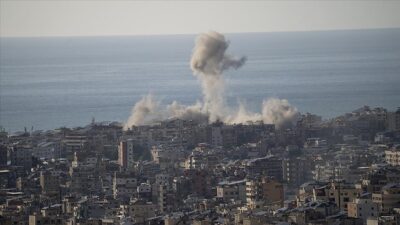 İsrail ordusunun Lübnan'ın güneyindeki Sur kentine bağlı beldelere düzenlediği hava