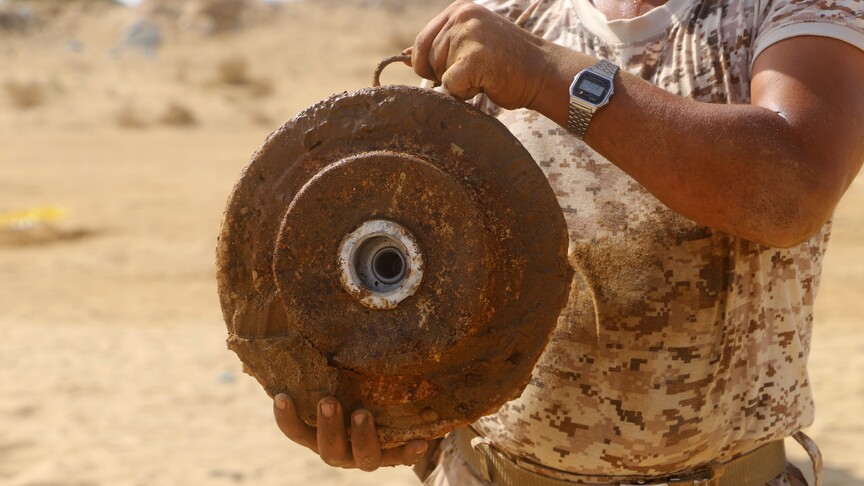 Yemen'de yürütülen mayın temizleme çalışmaları kapsamında 2018'den bu yana 555