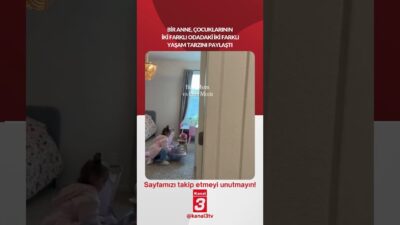 Bir anne, çocuklarının iki farklı odadaki iki farklı yaşam tarzını