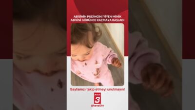Abisinin pudingini yiyen minik, abisini görünce kaçmaya başladı… 📶https://kanal3.com.tr/ Sosyal