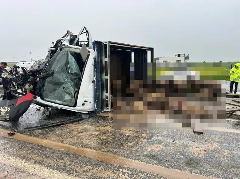 Siirt’in Kurtalan ilçesinde koyun yüklü kamyonet ile otomobilin çarpıştığı kazada