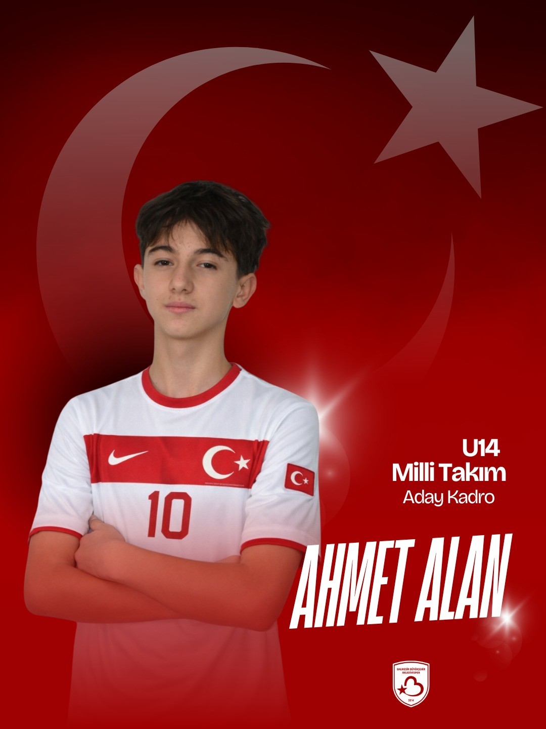 Balıkesir Büyükşehir Belediyespor Kulübü’nün altyapısından yetişen yetenekli orta saha oyuncusu