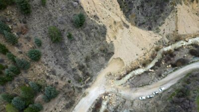 Afyonkarahisar'ın Çay ilçesinde etkili olan aşırı yağışlar, doğanın gücünü bir