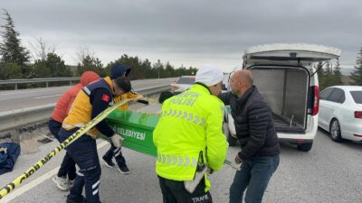 Afyonkarahisar’ın Emirdağ ilçesinde kontrolden çıkarak orta refüje giren ve yan