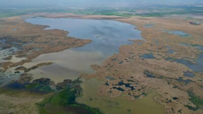 Afyonkarahisar'ın doğa harikası Eber Gölü, son dönemdeki yağışlarla birlikte adeta