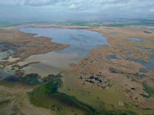 Afyonkarahisar'ın doğa harikası Eber Gölü, son dönemdeki yağışlarla birlikte adeta