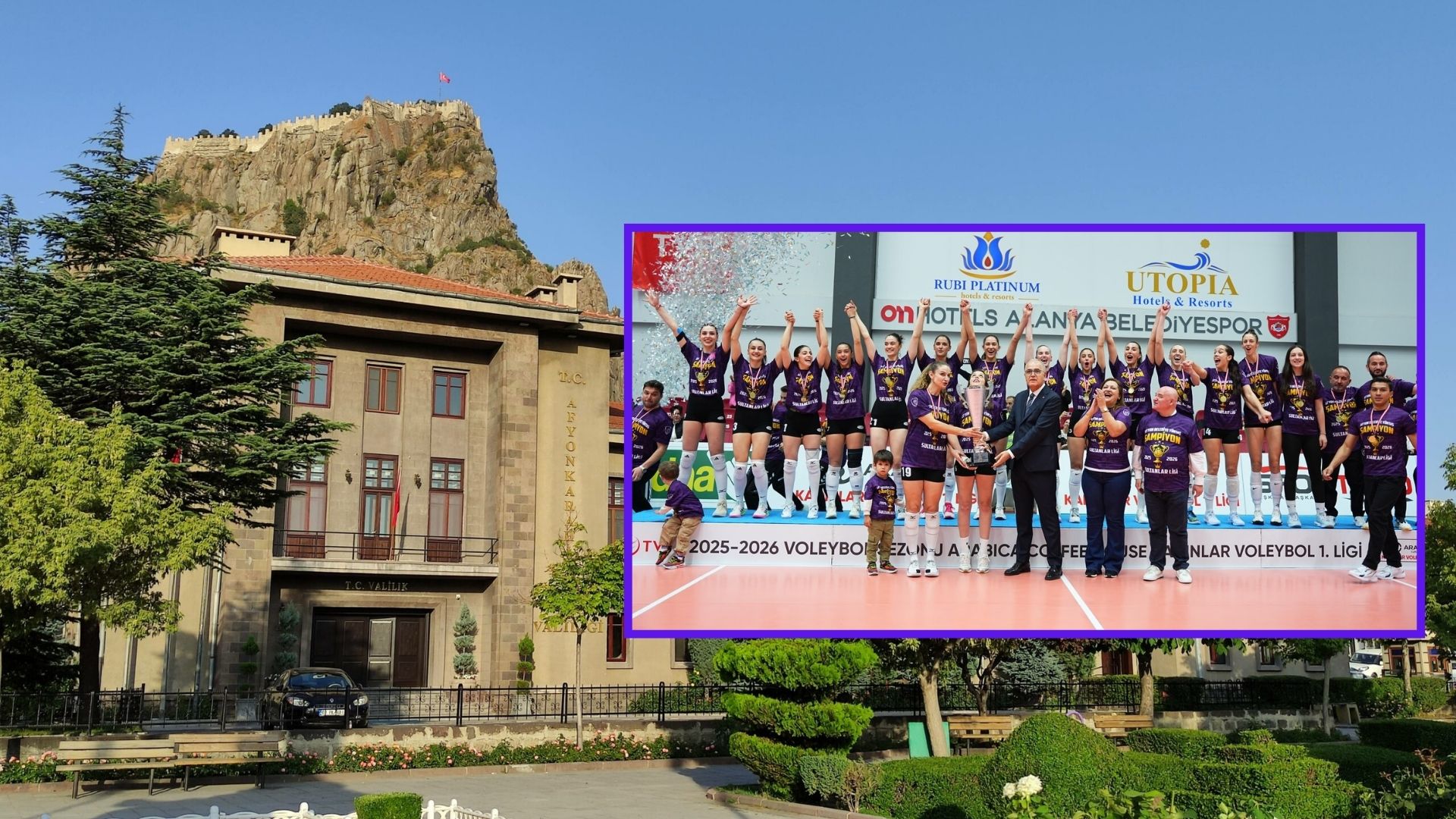 Afyonkarahisar Valiliği, Arabica Coffee House Kadınlar Voleybol 1. Ligi’nde şampiyon