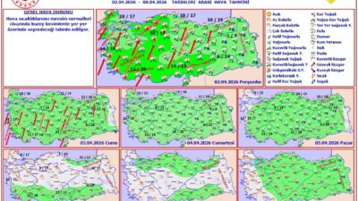 Yurt genelinde, serin ve yağışlı hava kütlesinin etkisi sürdürürken, Afyonkarahisar